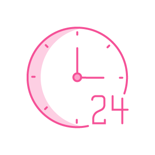 Icon of 'system monitoring' service in pink color.